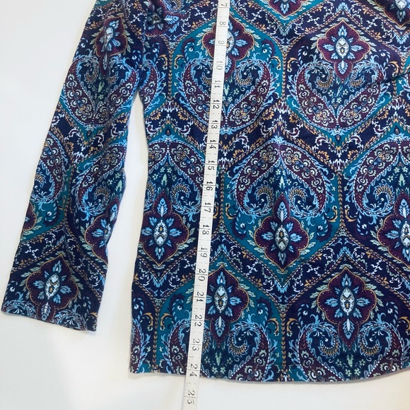 Talbots patterned long sleeve tee - Picture 7 of 8